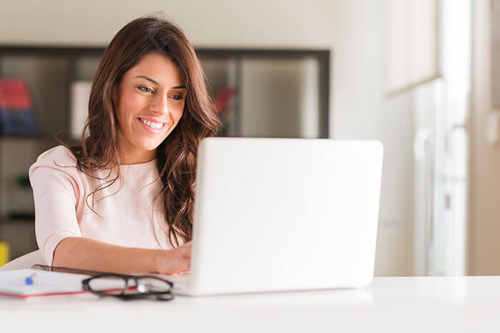 Woman on a Laptop Computer